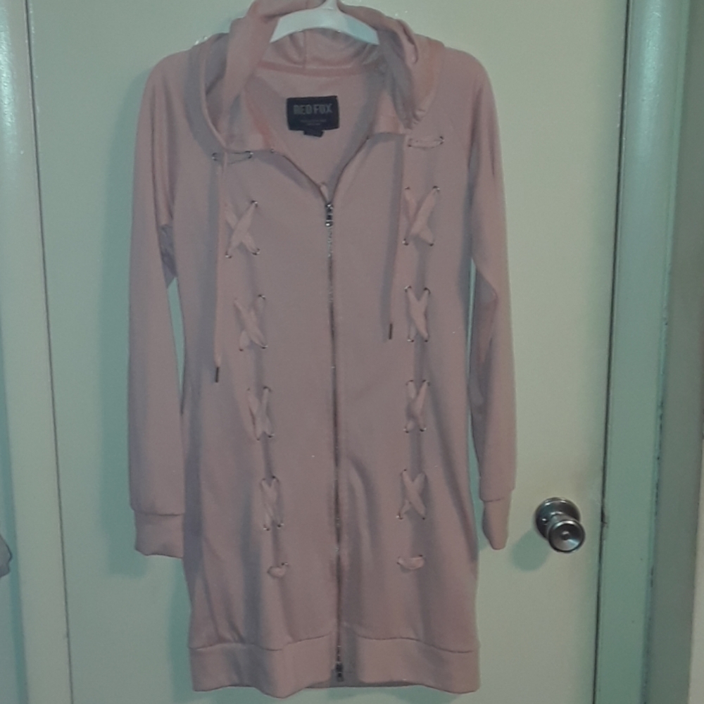 Long Zipper Jacket With Hoodie